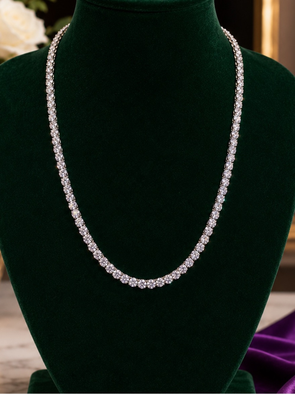 18k 75ct Tennis Necklace
